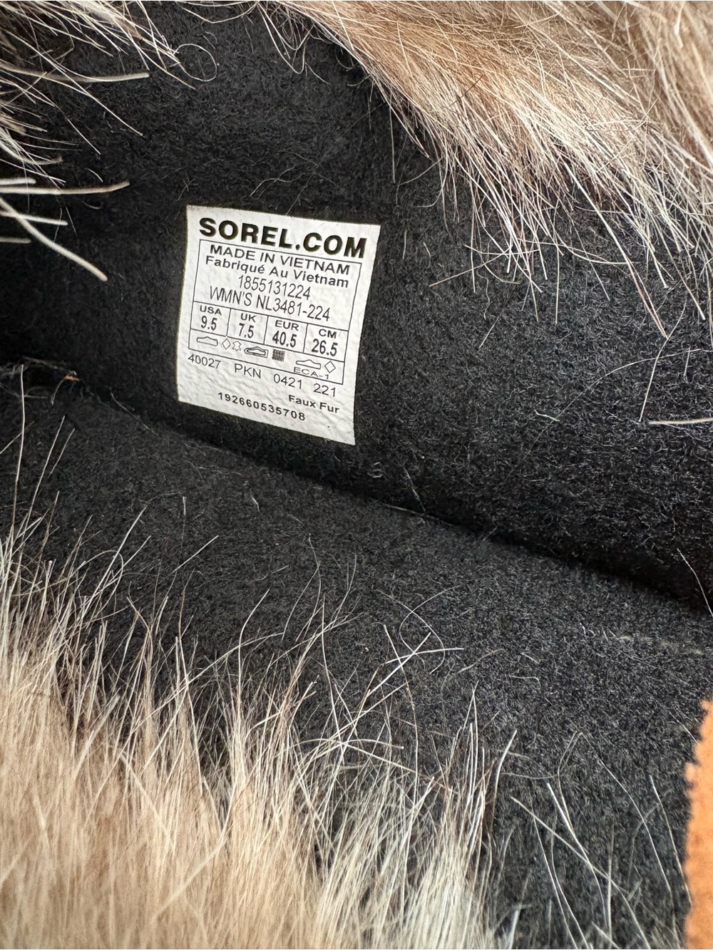 Sorel Boots Joan of Artic‎ Women’s Waterproof Faux Fur Black Brown, Size 9.5 NWT - Picture 12 of 12
